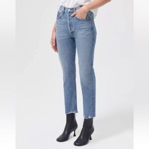 AGOLDE Riley Crop Classic Blue Women's Jeans
